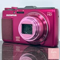 【美品】OLYMPUS SH-25MR レッド コンパクトデジタルカメラ 1600万画素 広角24mm 光学12.5倍ズーム GPS DUAL IS マルチレコーディング フルHD動画 オリンパス