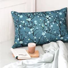 YUMEBLTD 日本 桜 枕カバー 43x63cm おしゃれ 綿混 洗える 防ダニ 吸湿 やわらか 敏感肌 四季兼用（一個）