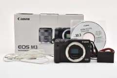 光学極上 Canon キャノン EOS M3 ボディ 黒 ブラック ミラーレス一眼カメラ 箱あり #4173-20