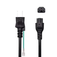 【人気商品】AC電源ケーブル ACコード 2P AC電源コード 3Pミッキー型 オスアース付 acケーブル 電源線 1.2m