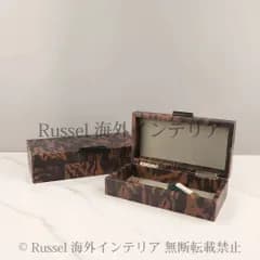 ジュエリーボックス アクセサリーケース フェイクレザー 木製 モダン おしゃれ かわいい 小物入れ デコレーションボックス コスメケース 多目的 収納 長方形 リビング 玄関 8-14