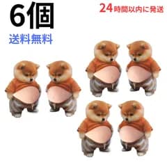 【おなかシール　6枚】柴犬　お腹シール　お腹　ぷにぷに　シール　犬　ぷくぷく　立体　３D　シール帳　かわいい　SNS　人気　女の子　男の子　平成　プレゼント