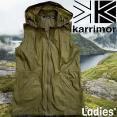 Karrimor カリマー軽量 撥水 フード付 ジップアップ フーデッド ベスト ジャケット マウンテンパーカー トレッキング アウトドア スポーツ レディース 1KAVSM6503DK オリーブ▲010▼00820k01