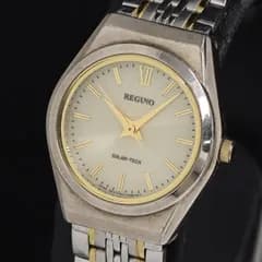 稼働 シチズン レグノ E031-K005426 ソーラー ゴールド文字盤 レディース腕時計 KRH 2000000 NSK