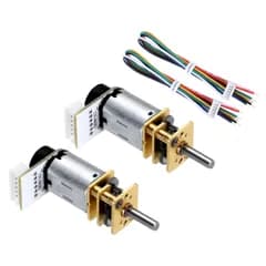 uxcell 2個セット 50RPM マイクロギアモーター（エンコーダ付） N 20 DC6V ギアボックス 高トルク電気減速モーター ロボット車輪 RCカー用