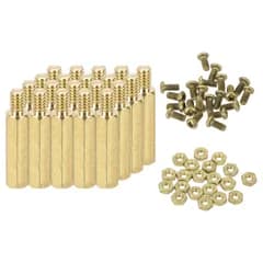 uxcell 六角スペーサー スタンドオフ 20セット 六角柱 ネジ ナット （M2*10+3スペーサー / M2*4ネジ / M2ナット） 基板 精密機械 PCBボード 機械 修理 固定用