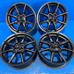 【美品】NDロードスター 純正 16インチ 6.5J+45 4H100 4本 ガンメタ 軽量 MAZDA2 デミオ ベリーサ流用可