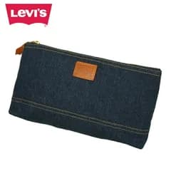 【クリックポスト発送】男女兼用 ポーチ 小物入れリーバイス LEVI'SDENIM POUCH　デニムポーチDARK INDIGO　ダークインディゴジーパン 男女兼用 アクセ入れ レザー クラシック ケース