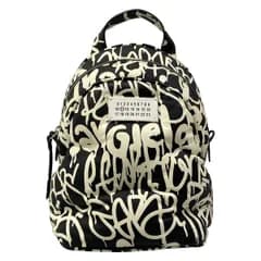 Maison Margiela(メゾンマルジェラ) リュックサック グラムスラム S56WA0014 アイボリー×黒 グラフィティ/チェーンショルダー レザー