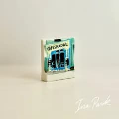 1999 ヴィンテージフェーヴ　お店のファサード　フェーブ　フランス製　ミニチュア　陶器　雑貨　置物