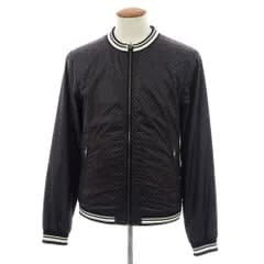 【中古】ドルチェアンドガッバーナ DOLCE&GABBANA リバーシブル ポリエステル ドット ジップアップブルゾン ブラックxホワイト【サイズ48】【メンズ】