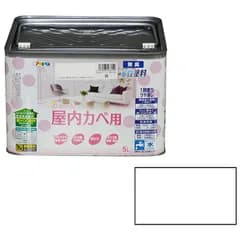 ★【送料無料】アサヒペン NEWインテリアカラー屋内壁 5L 白