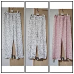 (未使用新品) 花柄/キャラクター レディース パジャマ ズボン 3種