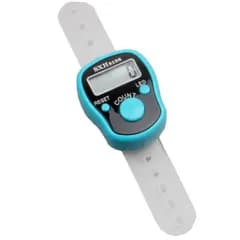 LOYELEY指カウンター5桁小型数取り器指用数取器計数器フィンガーカウントチラシ体操交通量人数デジタルカウンター電池付き(ライトブルー)