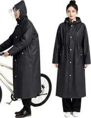 [Silentty] レインコート 自転車 レインポンチョ レインウェア レディース メンズ 防水 三重防水 二重透明レインバイザー ロング丈 リュック対応 2WAY EVA厚手 梅雨対策 通勤 通学 男女兼用