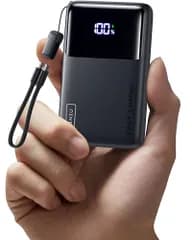 INIU 大容量 45W 急速充電 超軽量 小型 薄型 10000mAh 大容量 タイプc モバイル 充電器 バッテリー【安全設計 PSE技術基準適合 PD QC ケーブル付きPower bank USB C LEDライト付き（旅行/出張/通勤/緊急用の便利K