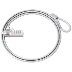 ESJNNK セキュリティワイヤー 1.2m ダイヤル式 4桁ロック ノートパソコン 3x7mmスロット対応 ダイヤル錠 ワイヤーロック 盗難防止 防犯 軽量 PCオフィス 旅行 カフェ 展示会 シェアオフィス 出張