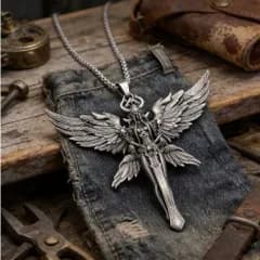 入荷！大剣を持つルシファー 魔王 堕天使 天使 悪魔 傲慢 ネックレス