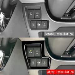 【送料無料】スズキ スペーシア (Suzuki Spacia) 2017 左側 ステアリングスイッチ マルチファンクション ボタン パネル カバー ドレスアップ カスタム 簡単取付 アクセサリー