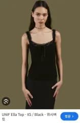 ユニフ UNIF ブラック レース リボン スリーブレス ノースリーブ トップス 44 55