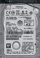 【中古】 HITACHI 日立 HTS725050A7E630 P/N 0J26105 MLC DA4873 500GB