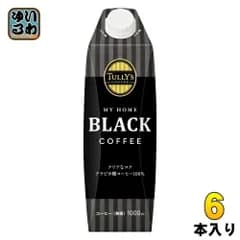 伊藤園 タリーズコーヒー マイホーム ブラックコーヒー 屋根型キャップ付き 1L 紙パック 6本入 コーヒー飲料 無糖 大容量