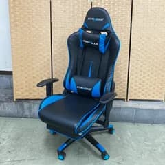 □【値下げ交渉可能】GTRACING GTレーシング ゲーミングチェア ブルー×ブラック リクライニング フットレスト搭載 直接引き取り歓迎！横浜市保土ヶ谷区