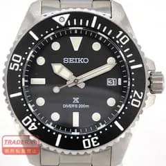 05w21174 セイコー SEIKO  PROSPEX プロスペックス ダイバースキューバ  メンズ  ソーラー  ブラック文字盤 腕時計  V157-00A0（SBDJ063）  【中古品】