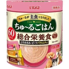 いなばペットフード ちゅ～るごはん 犬用 14g×60本 国産 総合栄養食 グレインフリー とりささみ・ビーフバラエティ