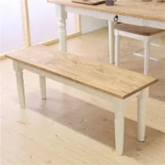 北欧風 ダイニングベンチ 〔ホワイト〕 110×32×42cm 木製 パイン材 オイル塗装/水性塗料塗装 組立品 〔リビング〕