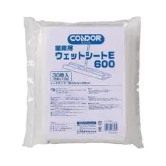 （まとめ）山崎産業 業務用ウェットシートE 600 20×66cm 1パック（30枚：15枚×2袋） 〔×5セット〕