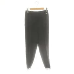 ノーリーズ Nolley's 24SS ウォッシャブル 愛され裾 オーガンジーパンツ テーパード センタープレス 36 黒 /NR ■OS