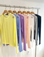 h刺繍ロングスリーブTシャツ