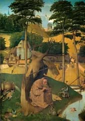 ヒエロニムス・ボス　聖アントニウスの誘惑　A3(297㎜×420㎜）ミッドセンチュリー　アートポスター 日本製 絵画 インテリア 壁紙