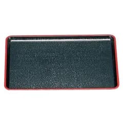 尺3 新盆/トレー 〔黒天朱〕 390mm×290mm×20mm 日本製 〔和食 レストラン 居酒屋 店舗 お店〕