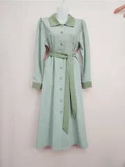新品 / / カラーネック ベルト Long ロング ワンピース