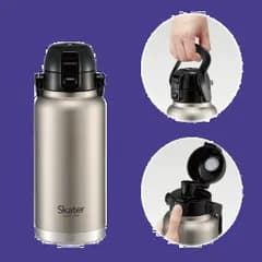 水筒 マグボトル 1000ml ダイレクトボトル シルバー ステンレス ハンドル付 STD10H-A スケーター(Skater)