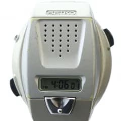 セイコー SEIKO SBJS001 腕時計 ウォッチ クォーツ 音声デジタルウォッチ ロゴ シルバー色 ■GY18 /MQ