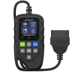 AUTOUTLET obd2 診断機 自動車 故障診断機 スキャンツール 故障コードの読み取り＆消去 バッテリーテスト スキャナー アップグレードチップ 13言語をサポート