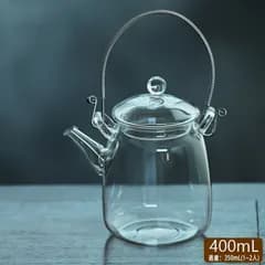 ティーポット 400ml 耐熱ガラス 茶こし付き ガラス製