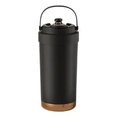 REBEAUQ タンブラー セラミック ストロー付きタンブラー 真空断熱 保温・保冷 タンブラー 蓋付き 500ml/750ml大容量 ストロー付き水筒 持ち運び 漏れない セラミック 水筒 お手入れ簡単 オフィス アウトドア キャンプ 車内用 (ブラック,