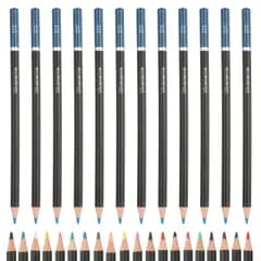 PATIKIL 色鉛筆 オイルベース芯のライトブルー描画用鉛筆 アートスク ラップブック用品 大人の塗り絵帳アーティスト初心者向け スケッチ用 12本入り