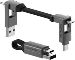 【送料無料】 Rolling Square inCharge 6 充電ケーブル マルチUSBケーブル 6-in-1  iPhone Android 対応 マーキュリーグレー