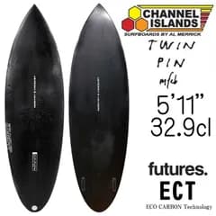 【中古】チャンネルアイランド アルメリック サーフボード ツインピン ECT-エコカーボンテクノロジー 5'11" 32.9L ユーズドボード / UsedSurfboard ChannelIsland Almerrick The Twin Pin
