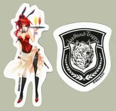 【中古】シール・ステッカー マルギッテ・エーベルバッハ(バニー＆エンブレム) ステッカーセット 「KuZiPA! 真剣で私に恋しなさい! マルギッテ bunny!birthday!」 E-3賞