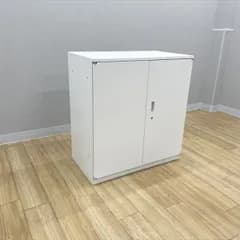 両開き書庫 シンライン500 スチールキャビネット オフィス家具 天板付 W900 H970 イトーキ ホワイト