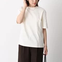 AMI PARIS アミパリス Tシャツ トップス ヘビーコットンジャージー エンボス ボクシーフィット UTS341 726 レディース ユニセックス アイボリー ロゴ