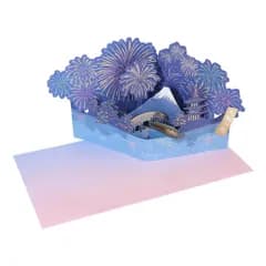 【メール便】グリーティングカード サマーポップアップカード 花火  APJ 夏 封筒付き 残暑お見舞い 立体 暑中お見舞い グッズ 