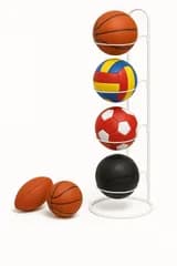 [alldeblue]ボールスタンド 4段 ボール収納 収納ラック スポーツボール整理 サッカー バスケ 室内玄関用 (置型 Sサイズ) [置型　Sサイズ]