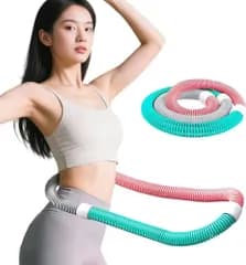 フラフープダイエット用 PVC ソフトスプリングフラフープ 折りたたみ式 ポータブル 異臭がない 腰に優しい 重み付け 脂肪燃焼 静音設計 フラサークル 脂肪燃焼 筋トレ シェイプアップ (ウエスト・背中・脚・胸 エクササイズ) 室内/公園用 収納簡単男女兼用